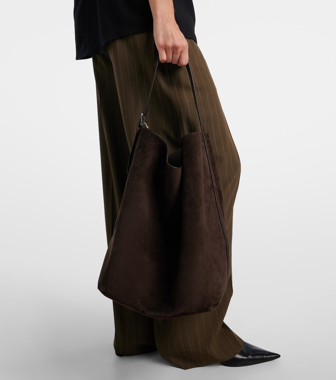 Toteme - Belted Large suede tote bag