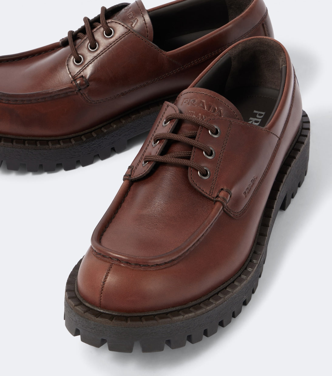 Prada - Leather loafers