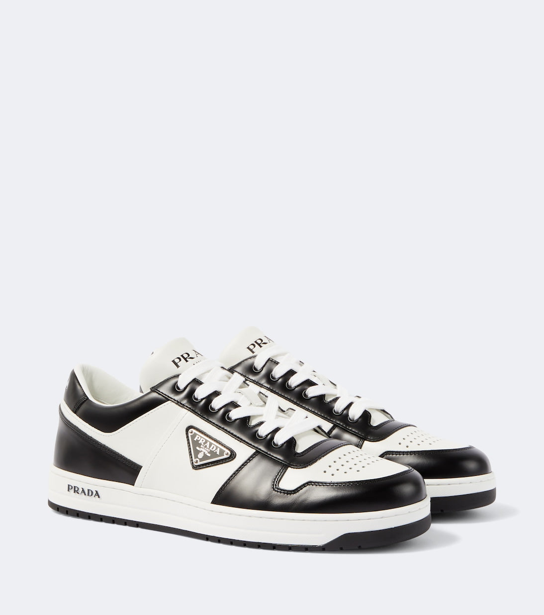 Prada - Downtown leather sneakers