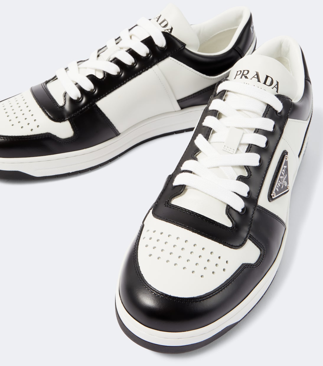 Prada - Downtown leather sneakers