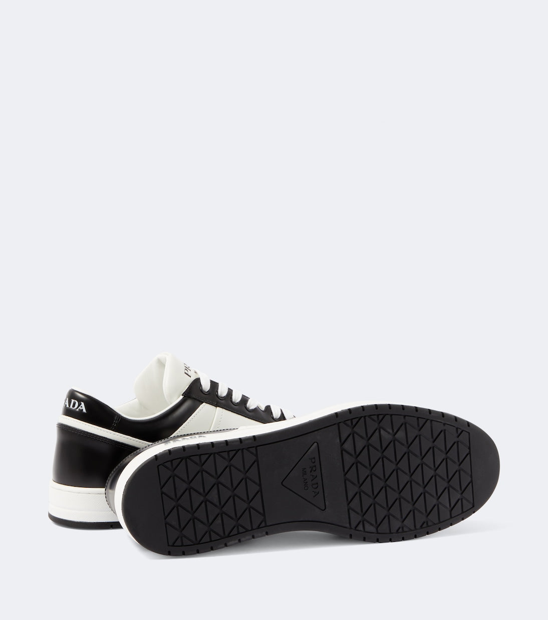 Prada - Downtown leather sneakers