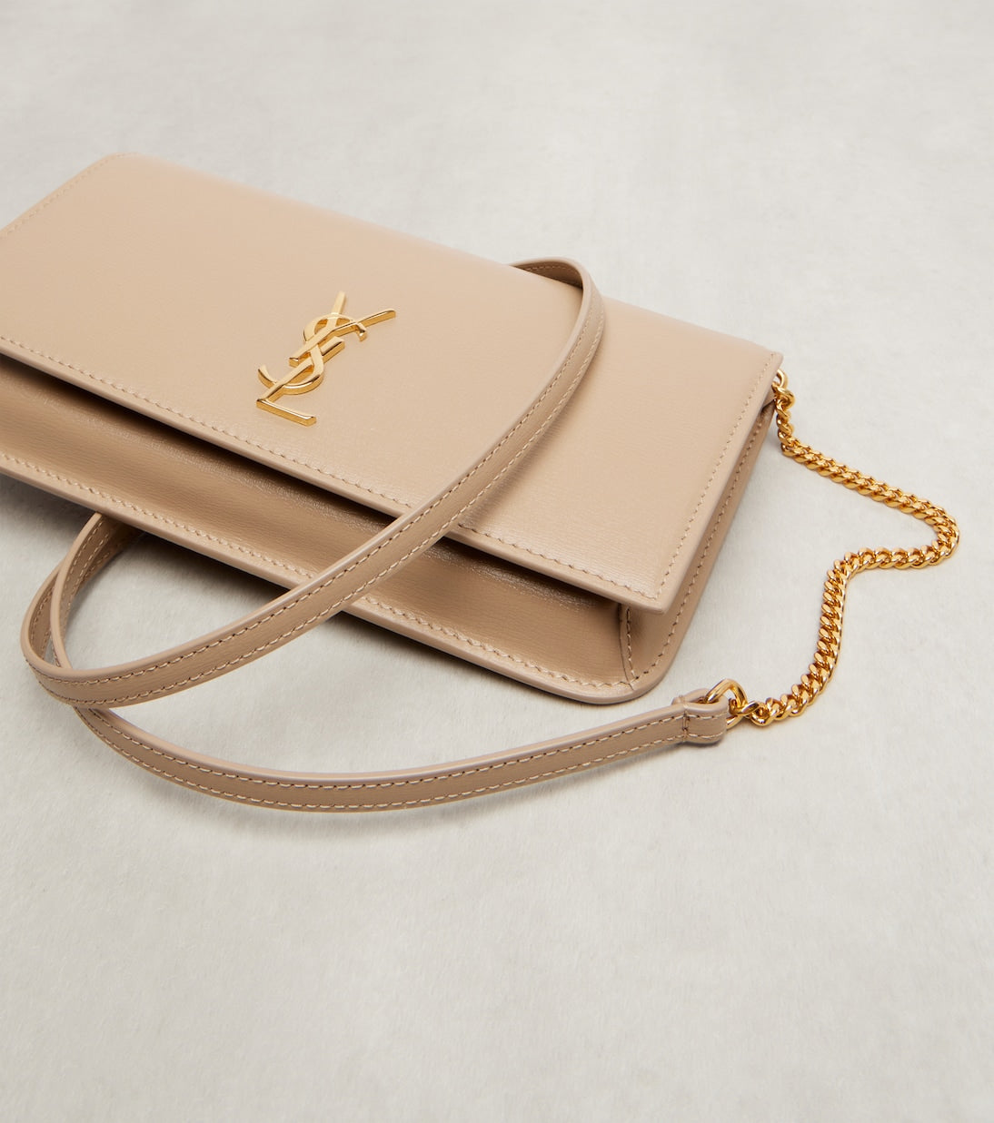 Saint Laurent - Cassandre leather phone pouch