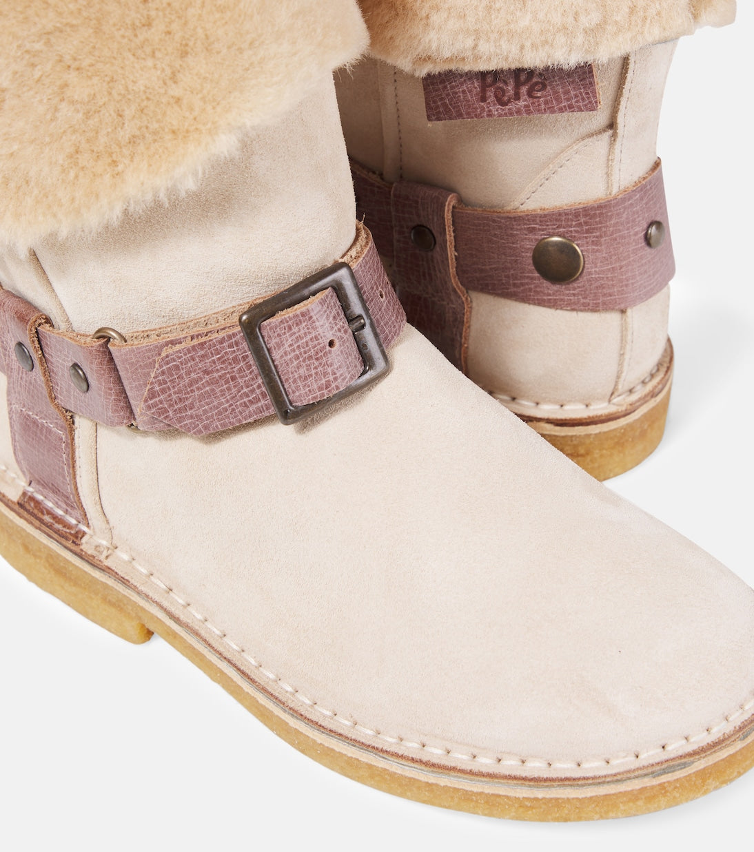 PèPè - Shearling-lined suede boots