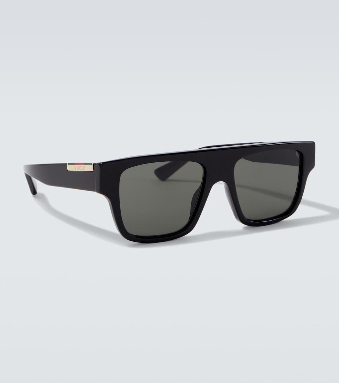 Gucci - Web Stripe flat-top sunglasses