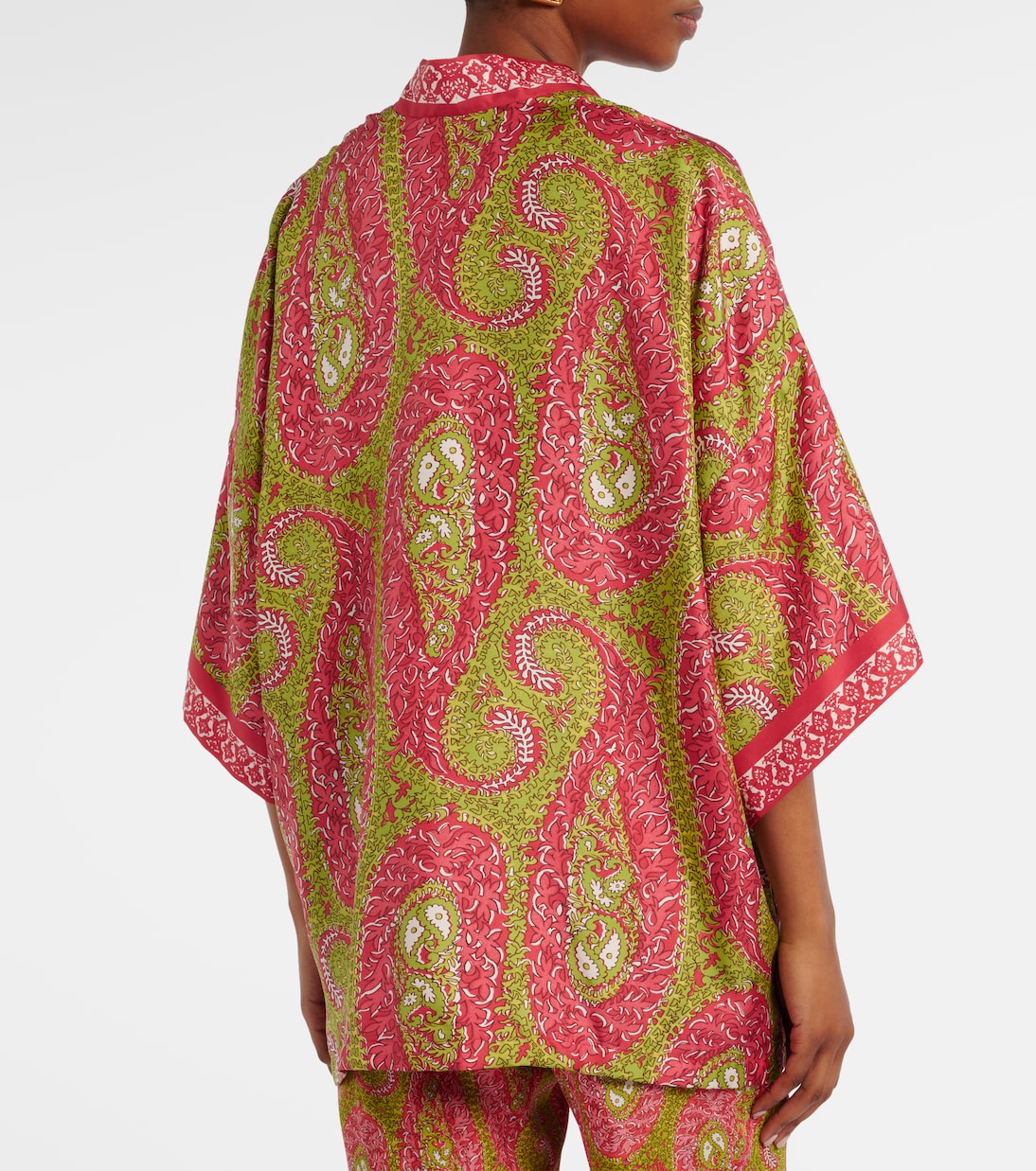 Etro - Printed silk twill wrap jacket