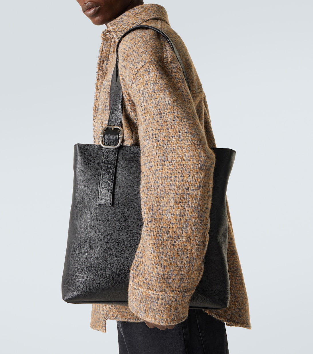 Loewe - Loop leather tote bag