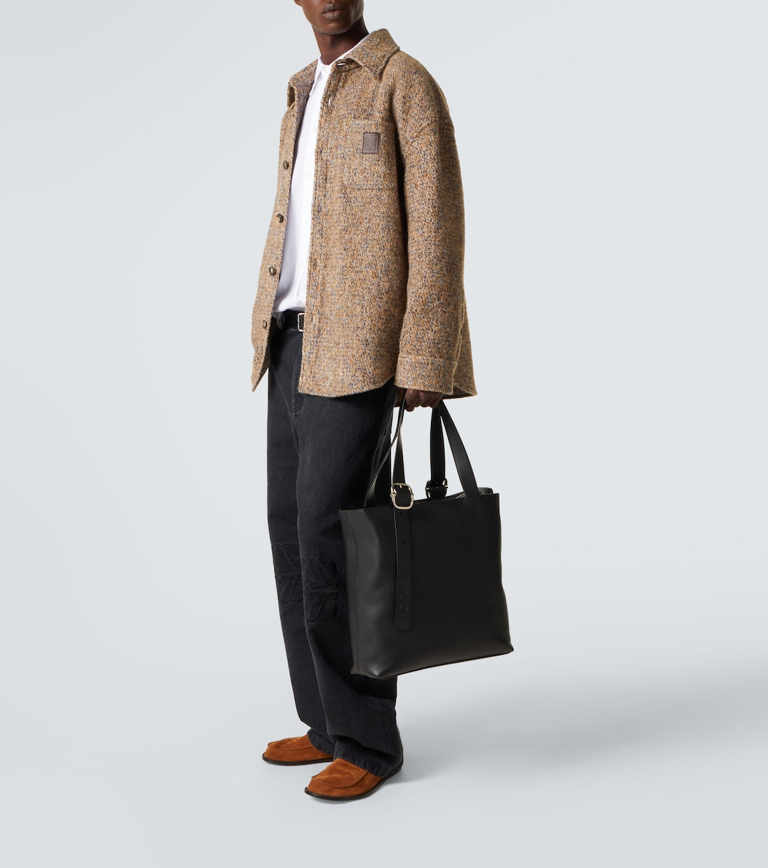 Loewe - Loop leather tote bag