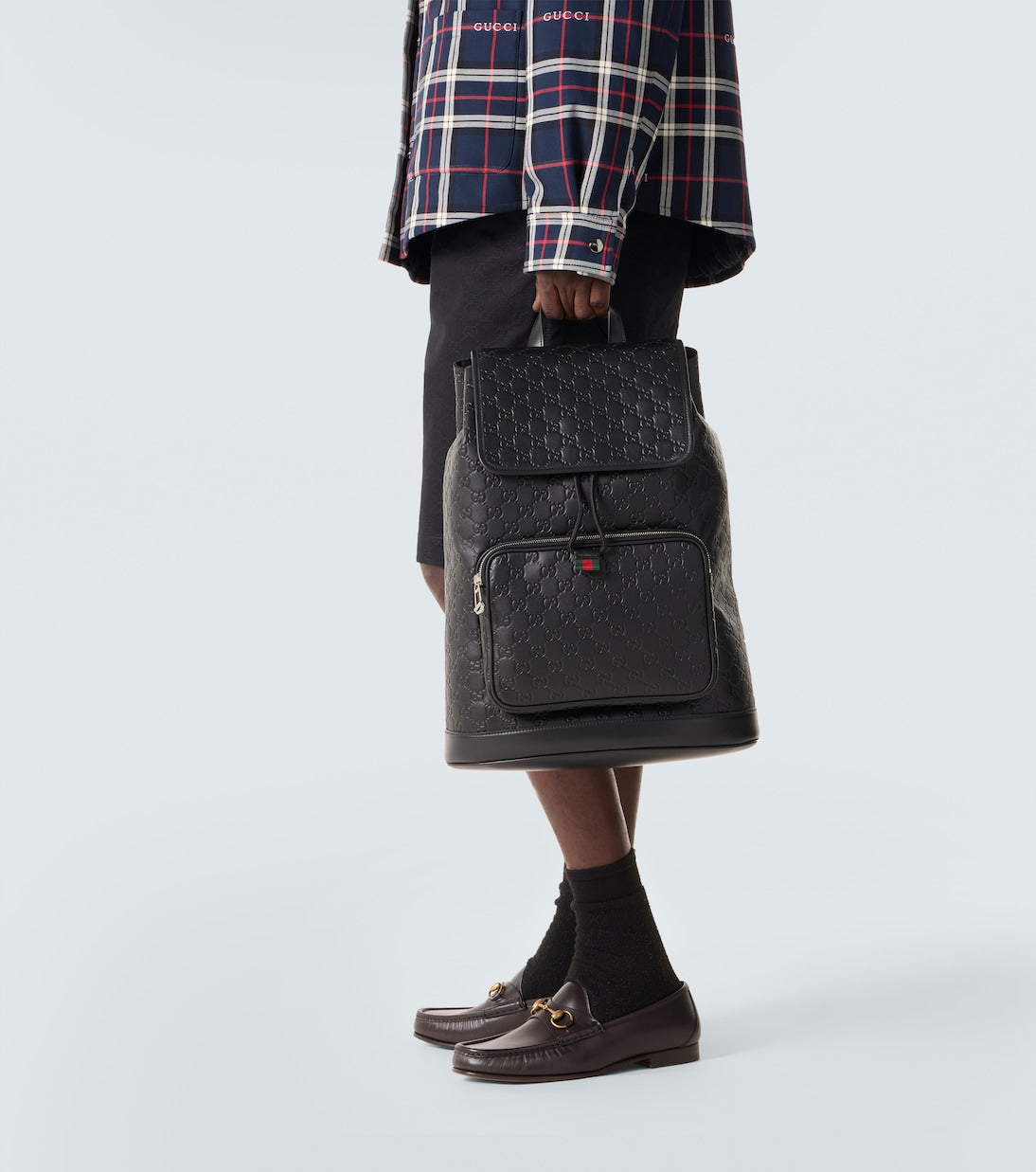 Gucci - GG Medium leather backpack