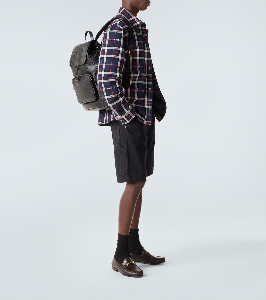 Gucci - GG Medium leather backpack