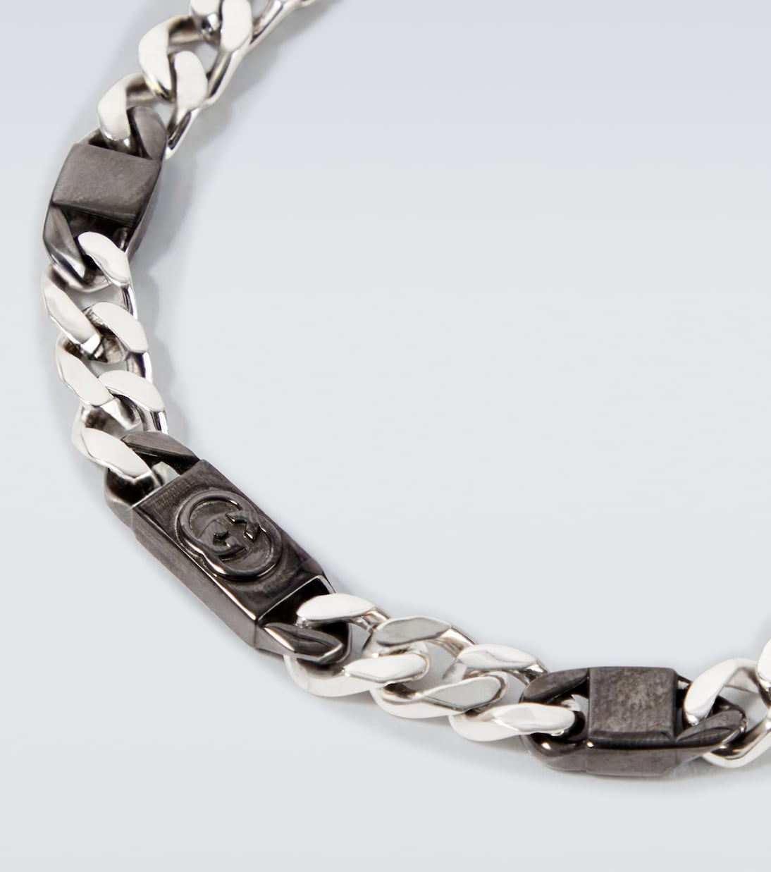 Gucci - Gucci Interlocking sterling silver chain bracelet