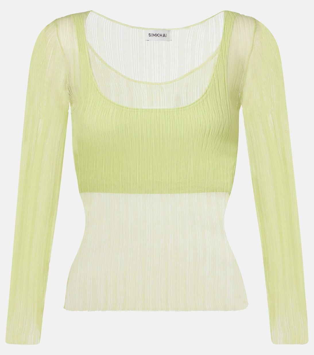 Simkhai - Sheer jersey top