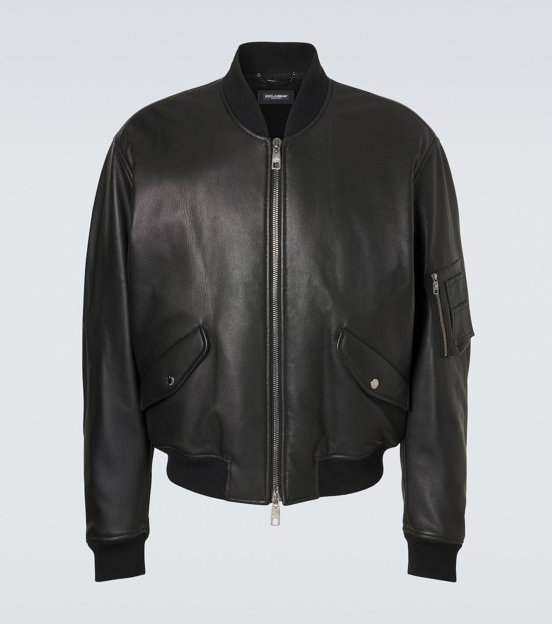 Dolce&Gabbana - Leather bomber jacket