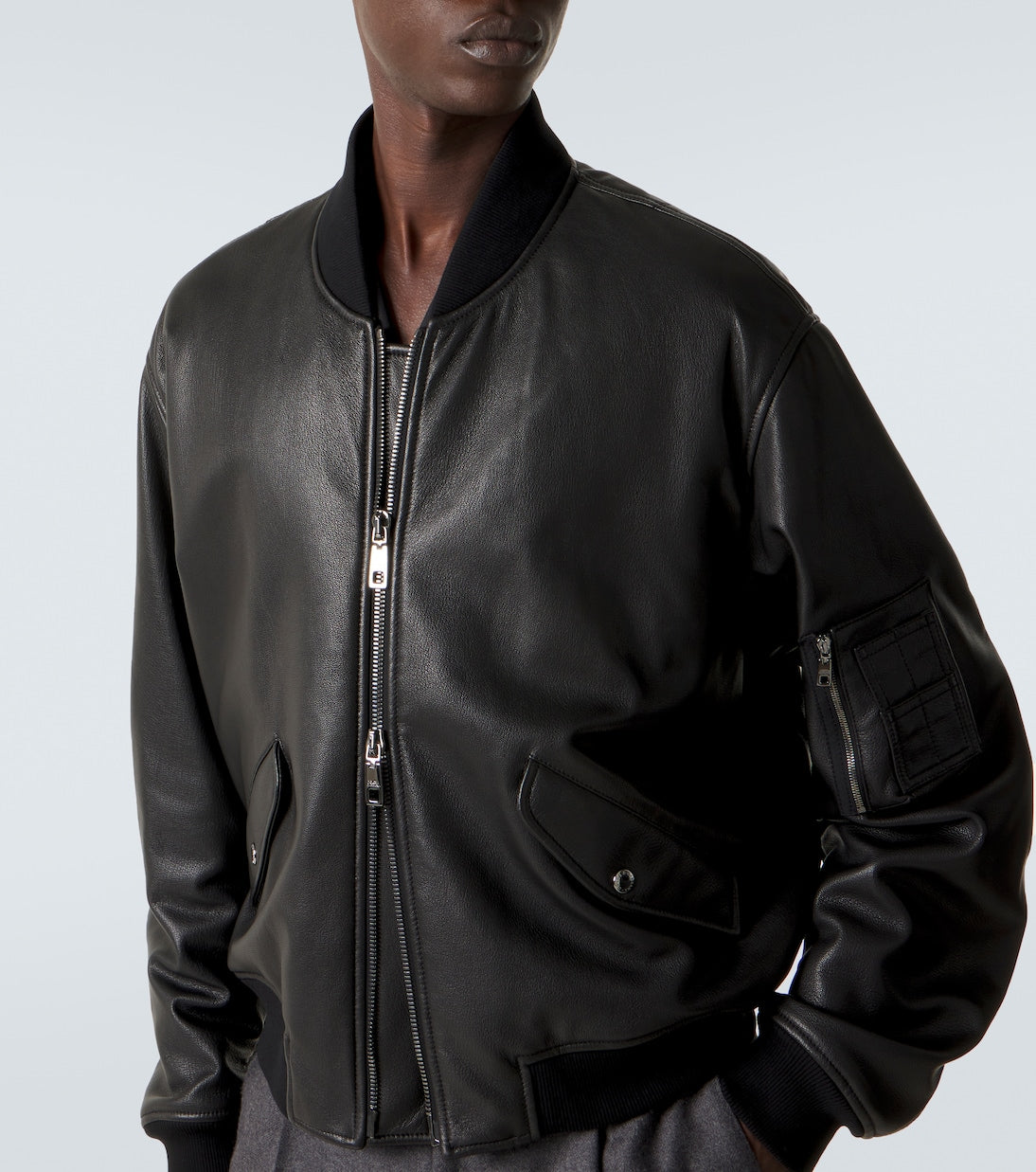 Dolce&Gabbana - Leather bomber jacket