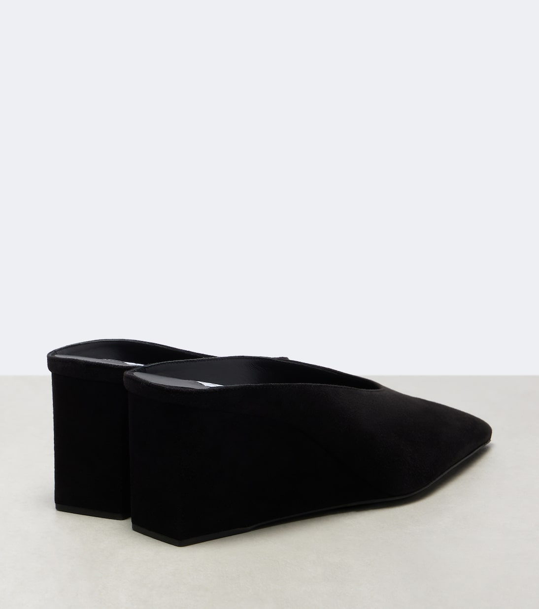 Alaïa - Cube 75 suede wedge mules