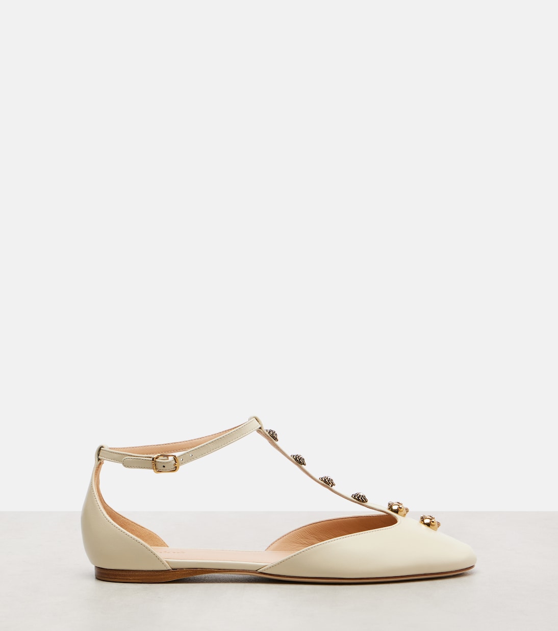 Chloé - Celeste embellished leather flats