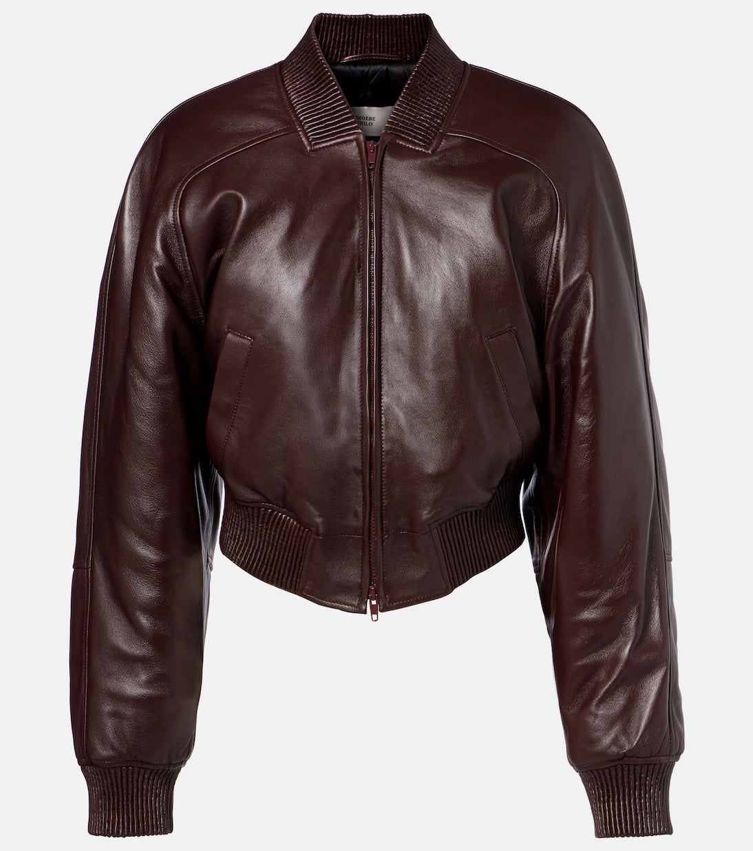 Phoebe Philo - Cropped leather bomber jacket
