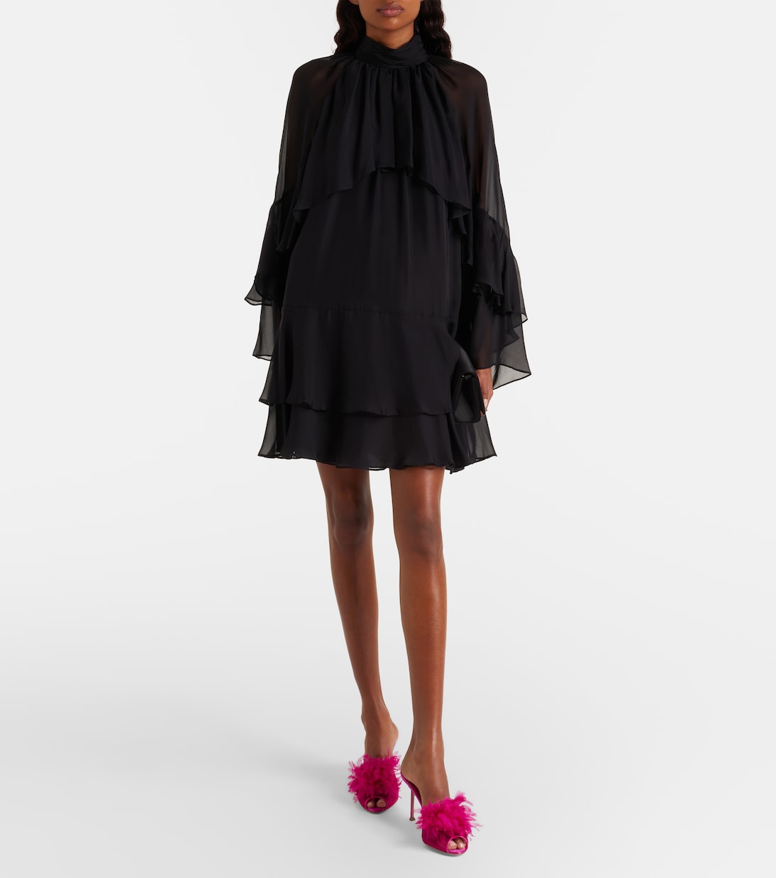 Aquazzura - Poème floral-appliqué mesh mules
