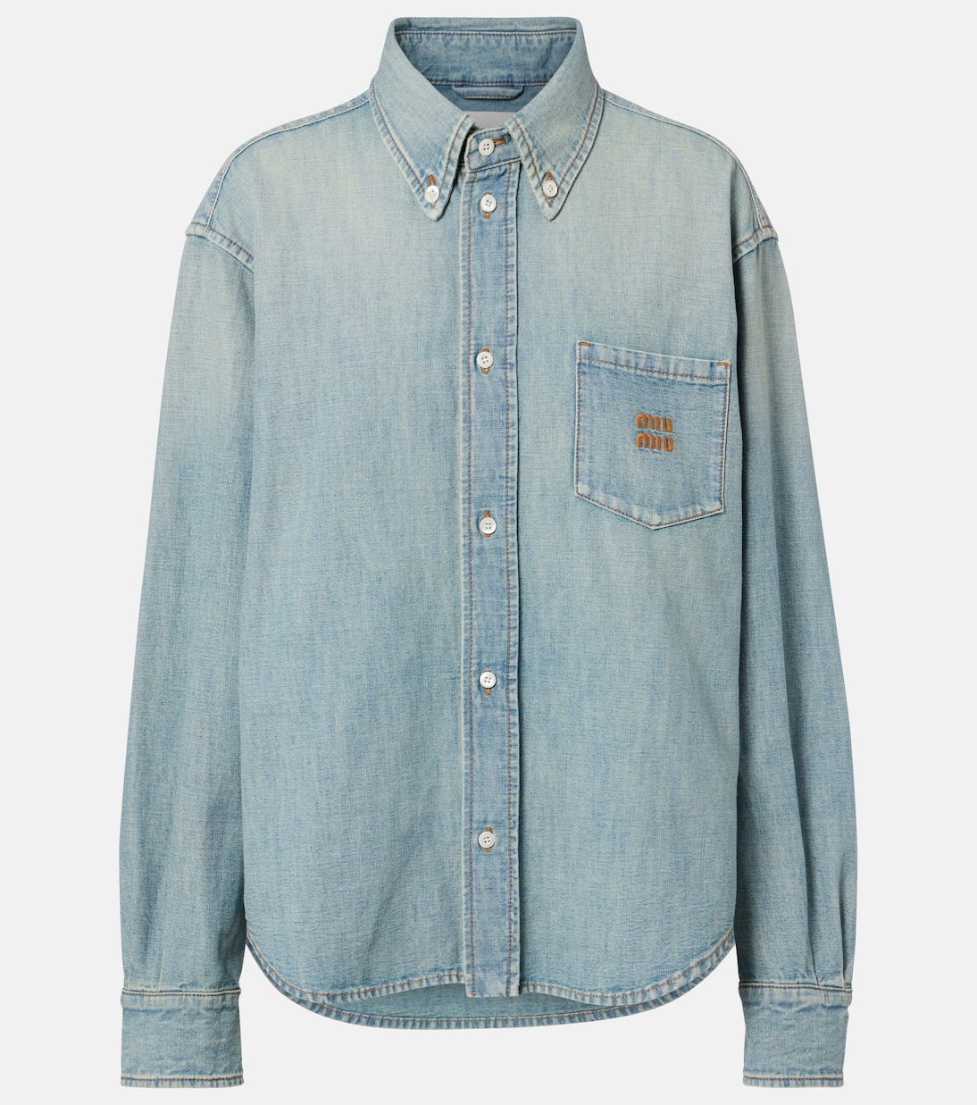 Miu Miu - Logo chambray shirt
