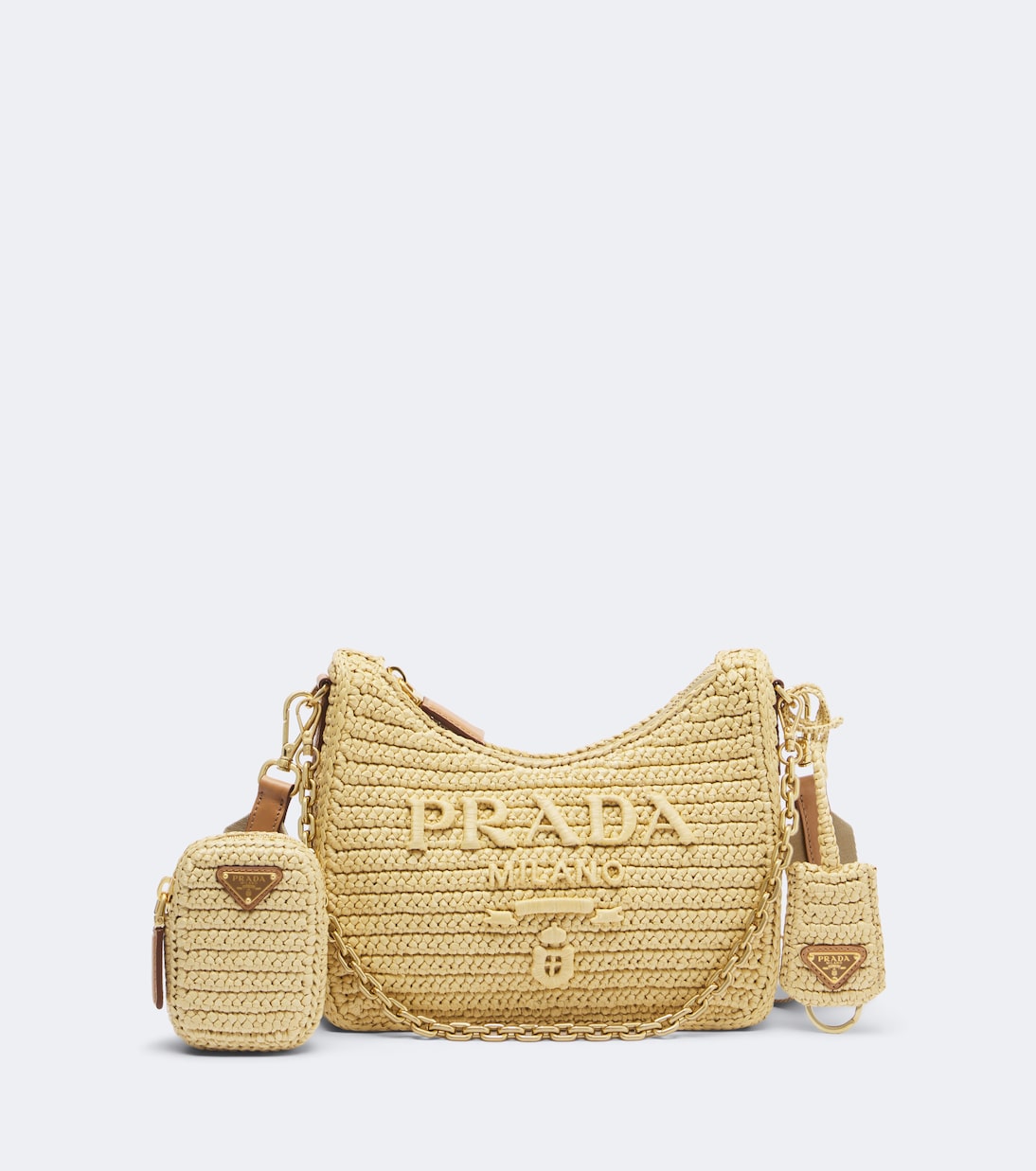 Prada - Prada Re-Edition 2005 Mini raffia-effect shoulder bag