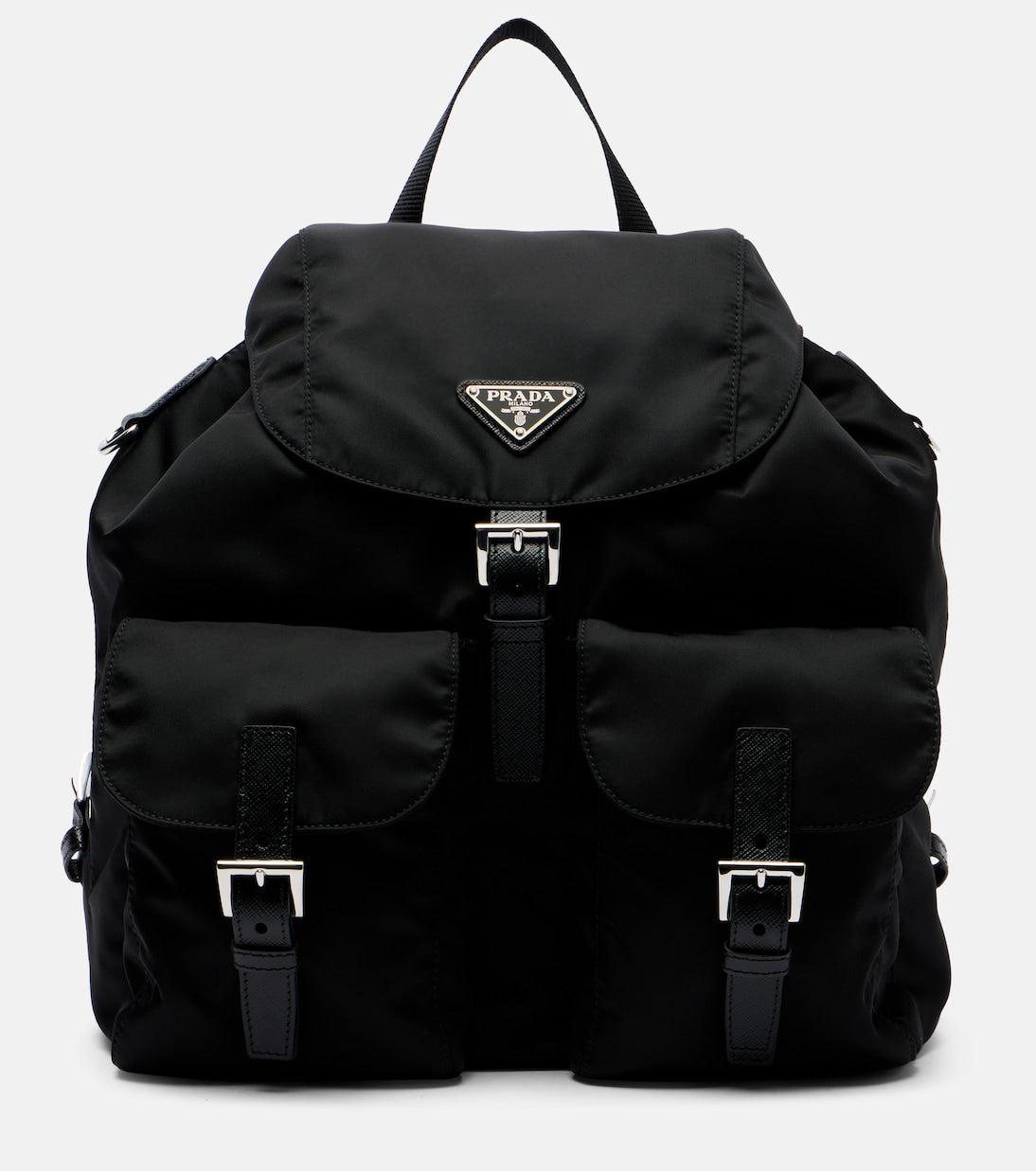 Prada - Re-Nylon Medium leather-trimmed backpack