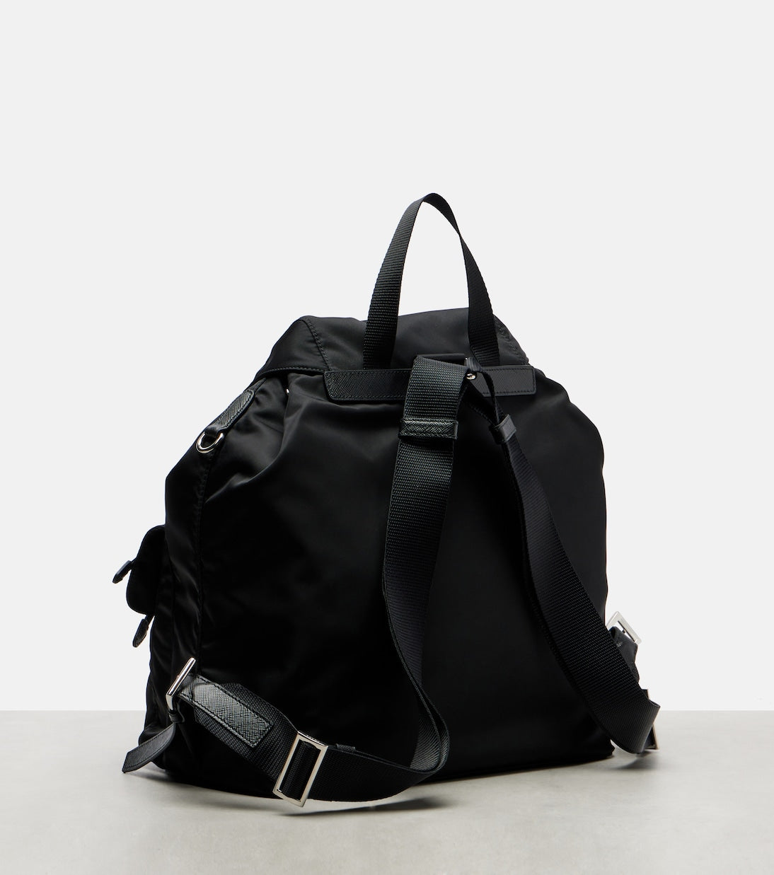 Prada - Re-Nylon Medium leather-trimmed backpack