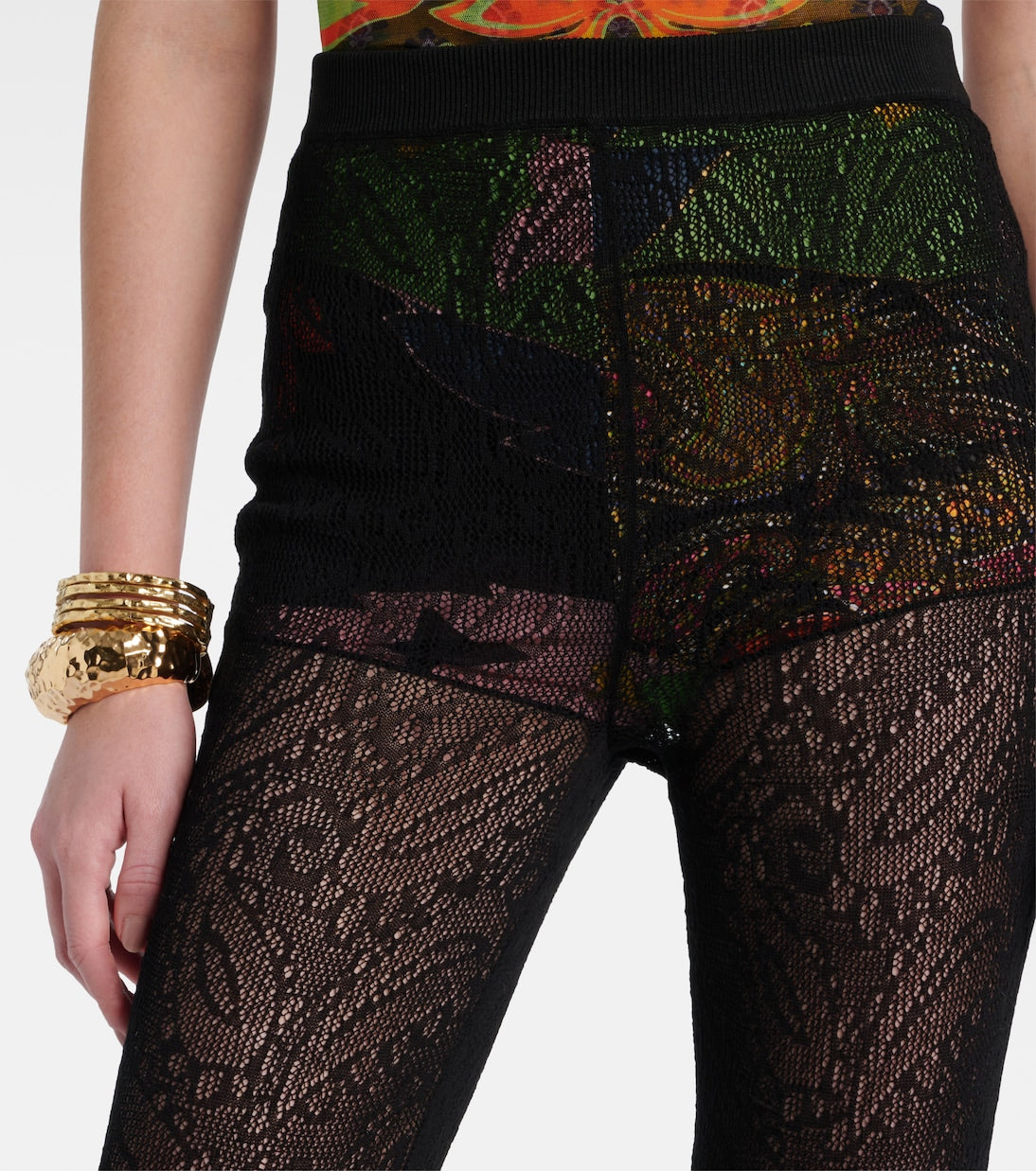 Etro - Cotton lace flared pants
