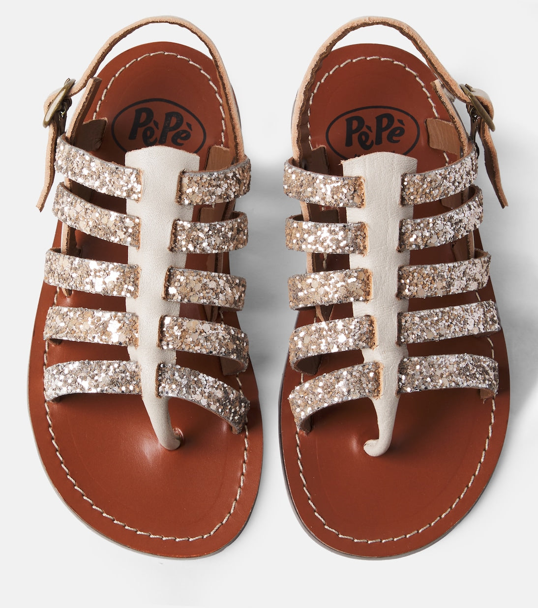 PèPè - Sequined leather sandals