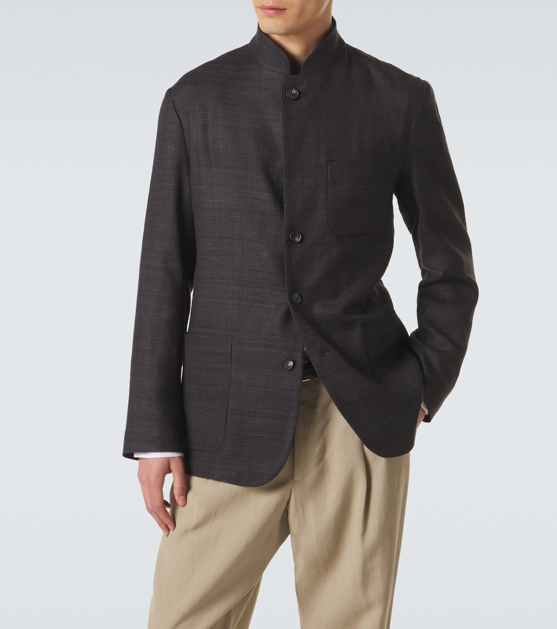 Saman Amel - Nehru silk jacket