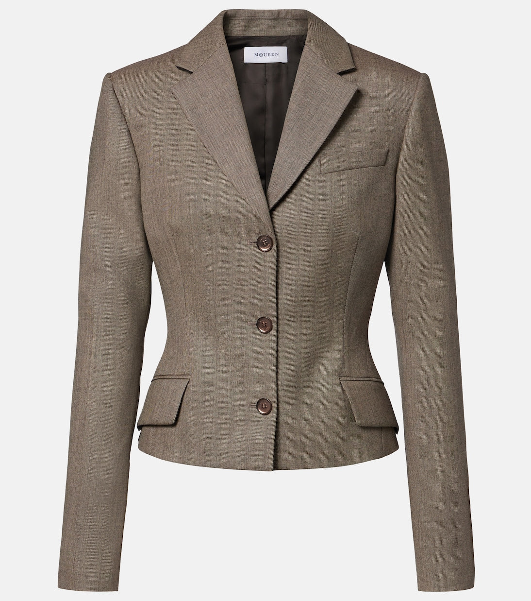 McQueen - Cropped wool blazer
