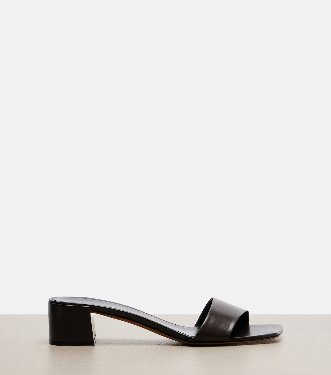 The Row - Chocolate leather mules