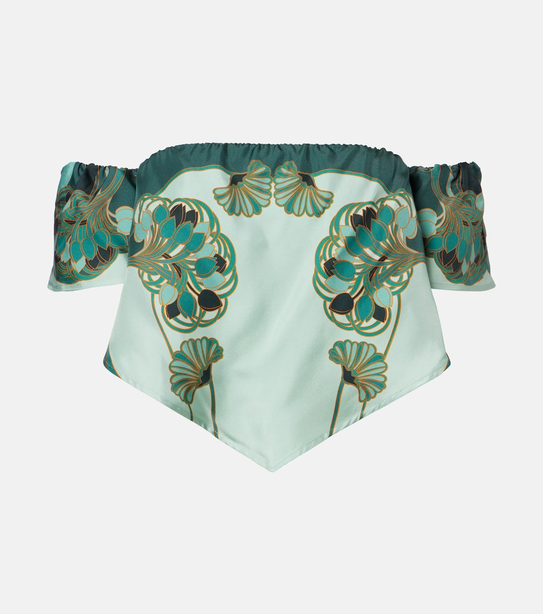 La DoubleJ - Sand Dollar printed silk top