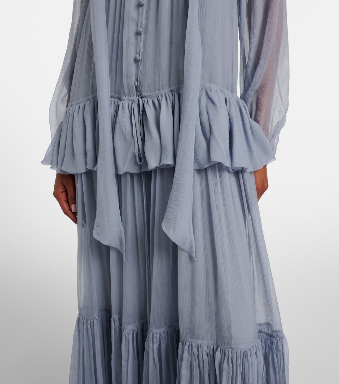 Chloé - Ruffled silk muslin maxi dress