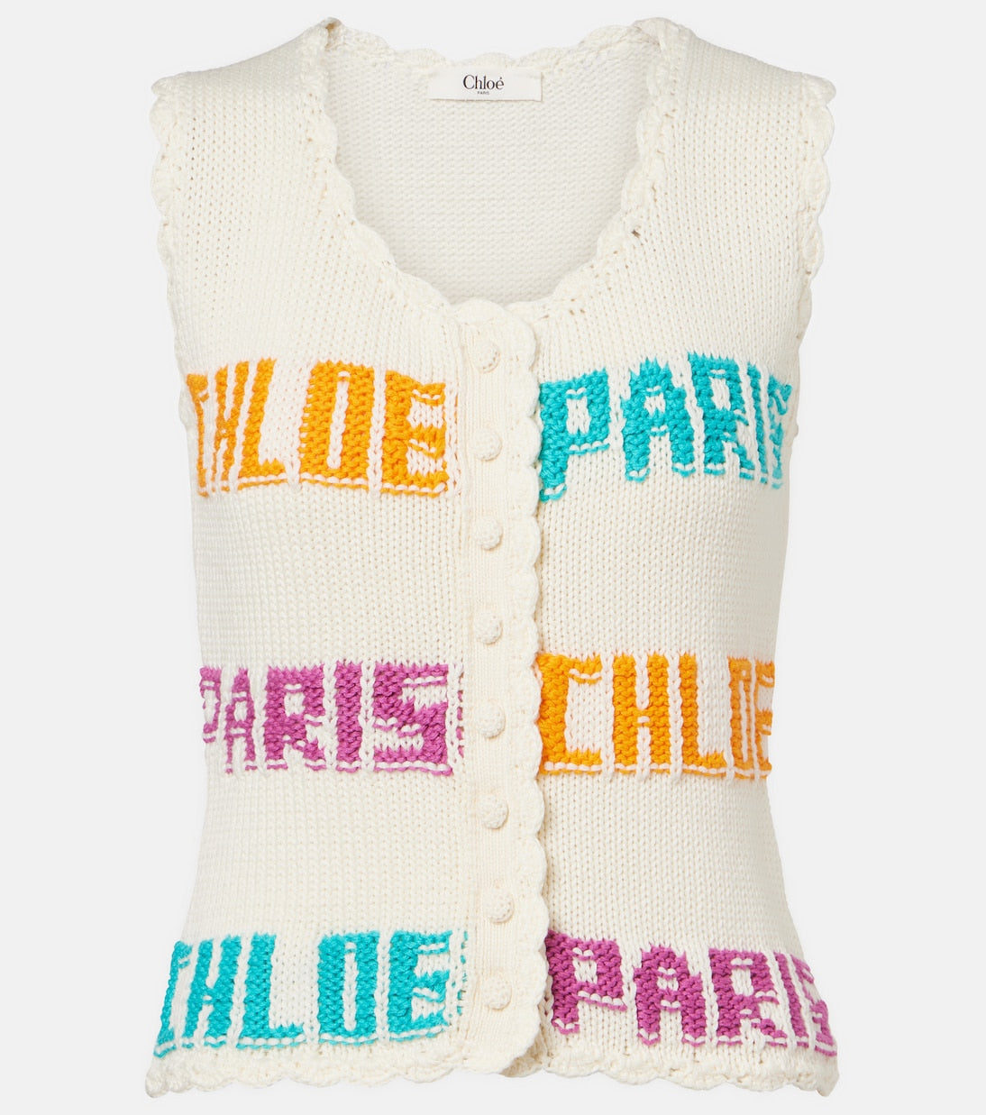 Chloé - Crocheted cotton top