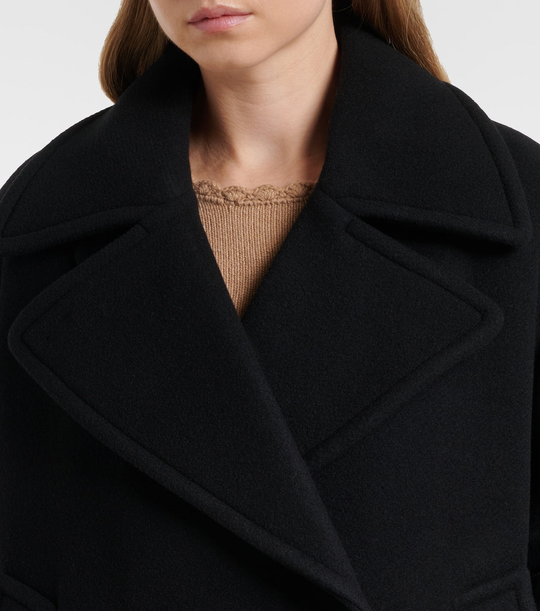 Chloé - Double-breasted wool-blend peacoat