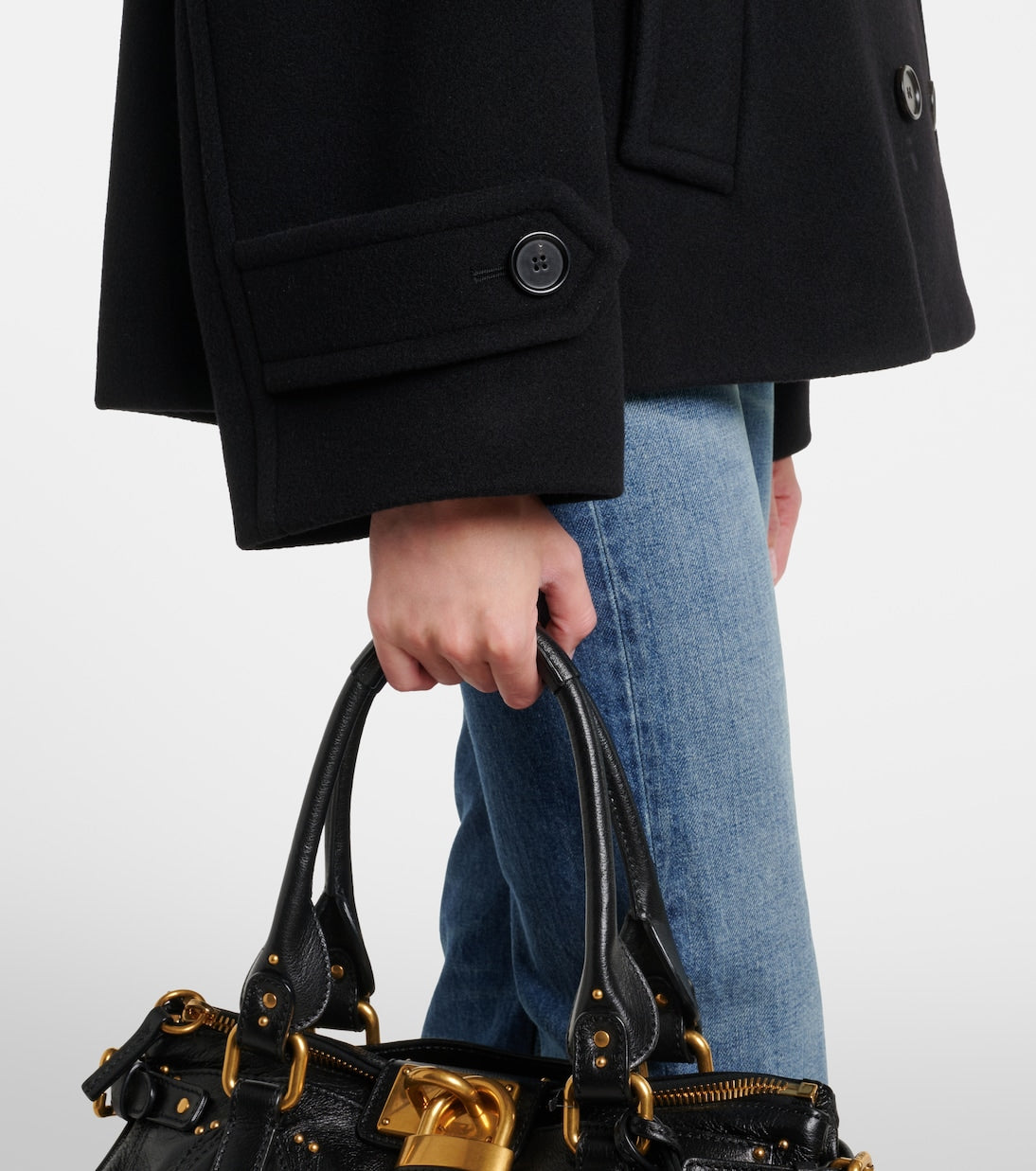 Chloé - Double-breasted wool-blend peacoat