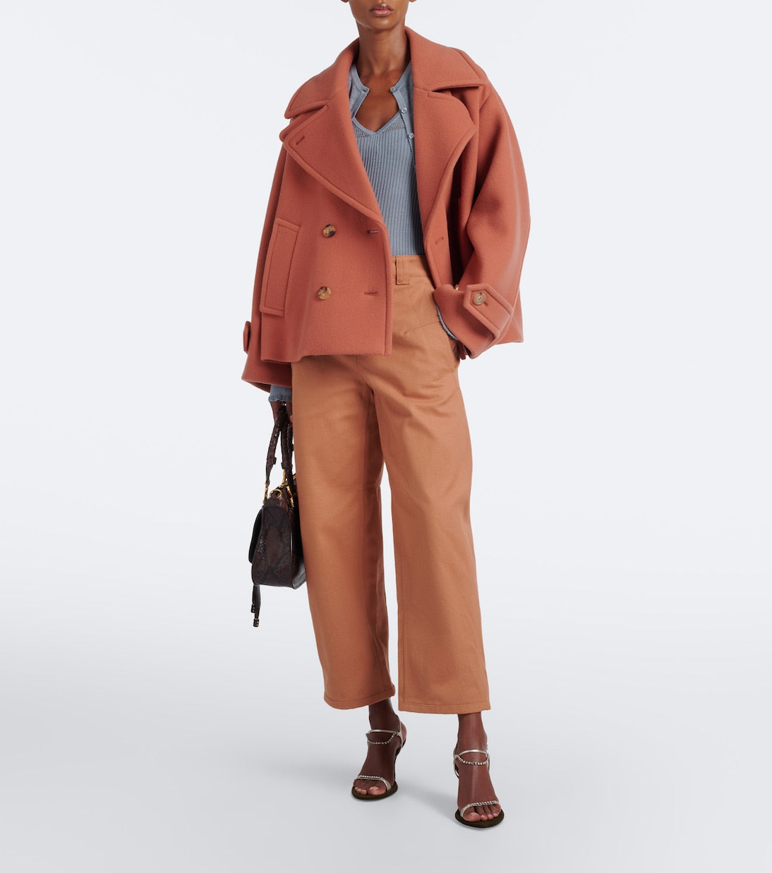 Chloé - Oversized wool-blend peacoat