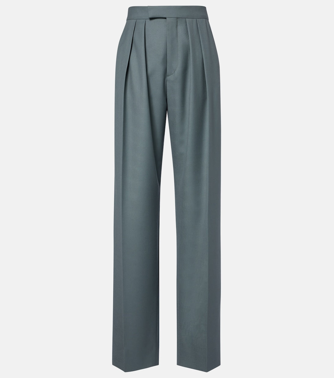 Chloé - Pleated virgin wool straight pants