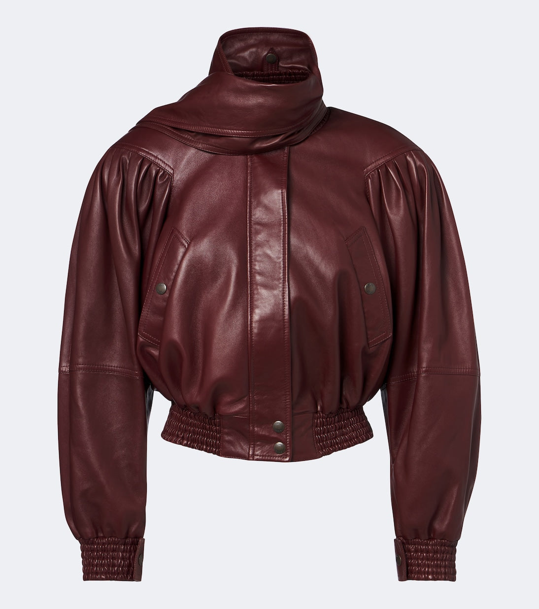 Chloé - Cropped leather bomber jacket