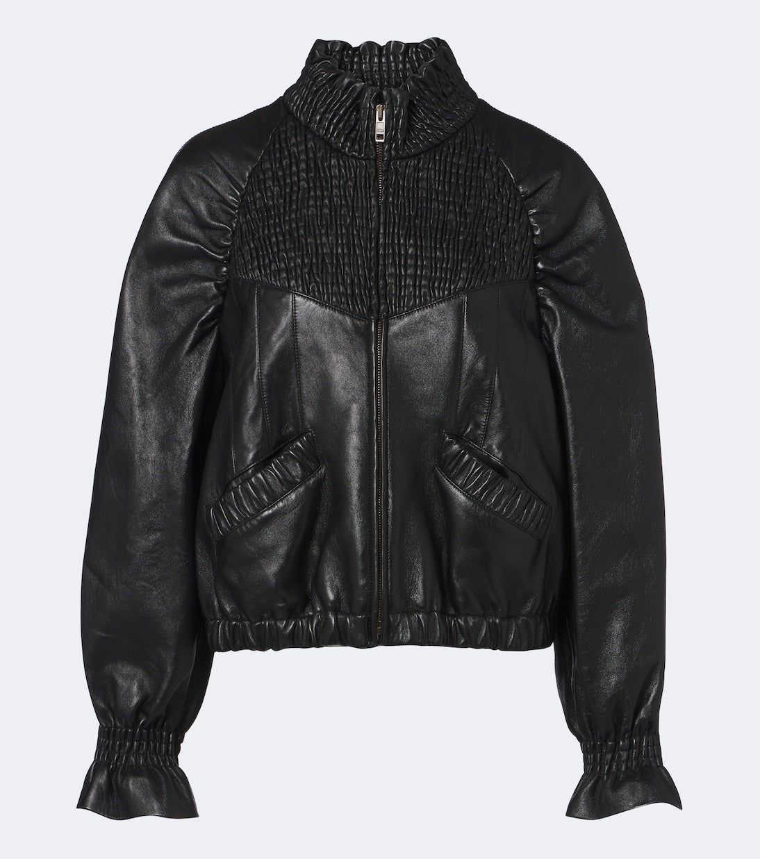 Chloé - Shirred leather jacket