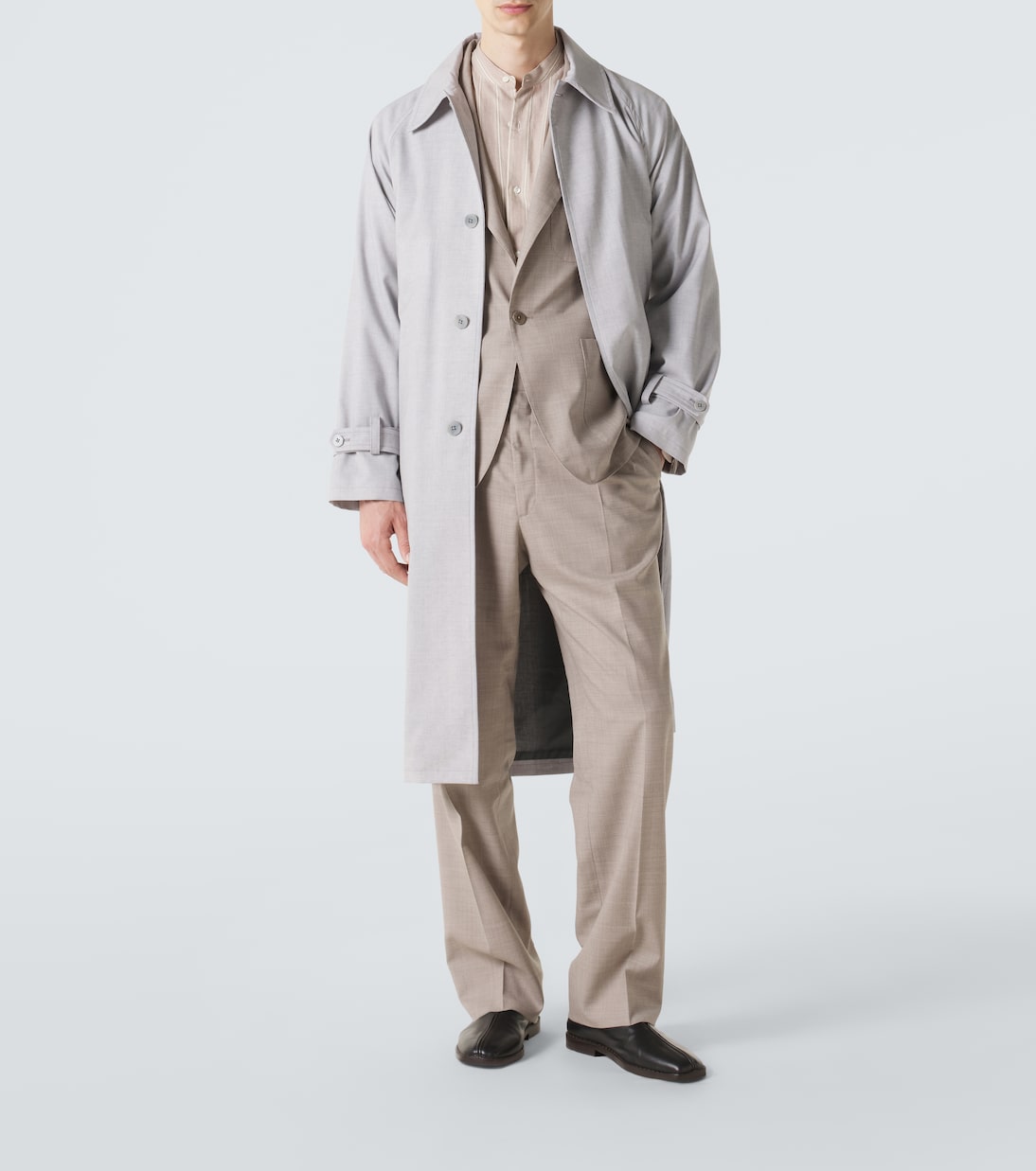 Stòffa - Belted wool coat