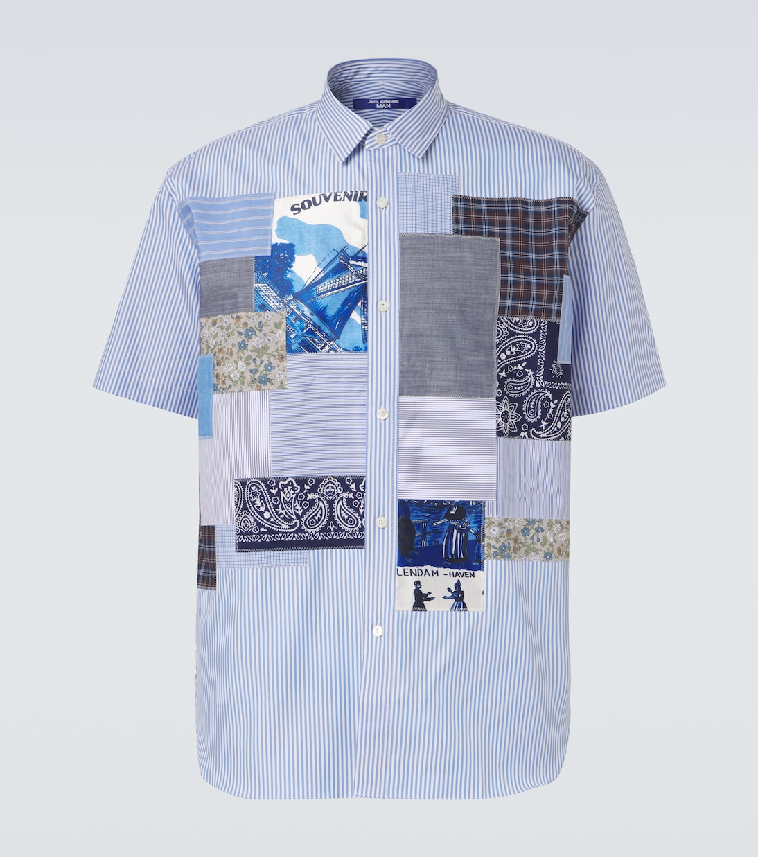 Junya Watanabe - Patchwork striped cotton shirt