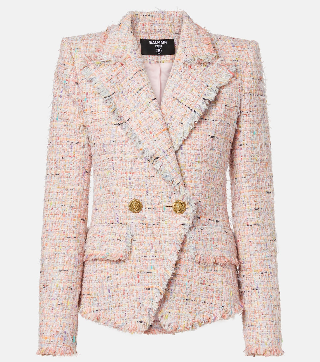 Balmain - Double-breasted tweed jacket