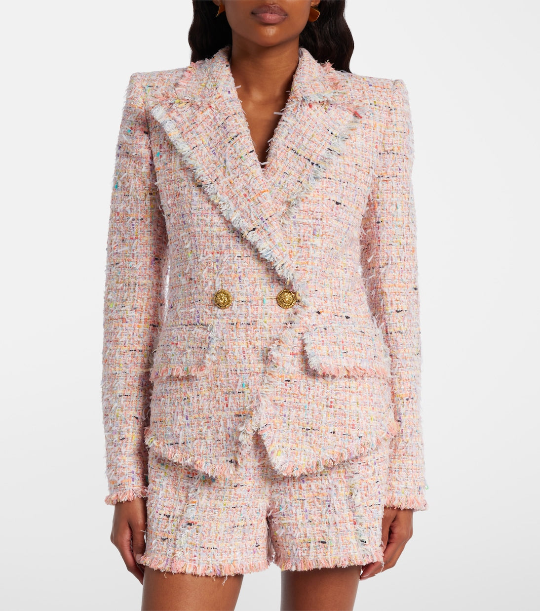 Balmain - Double-breasted tweed jacket