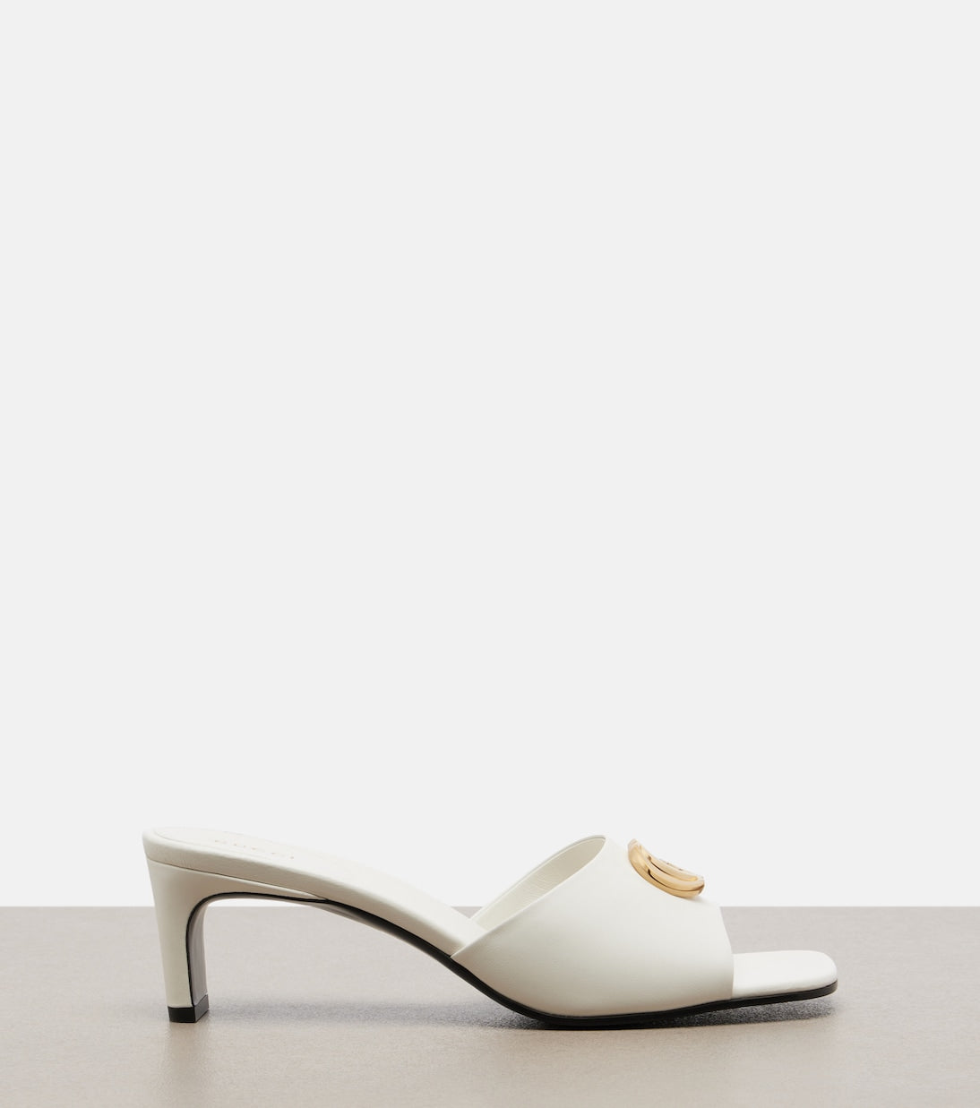Gucci - Double G leather mules