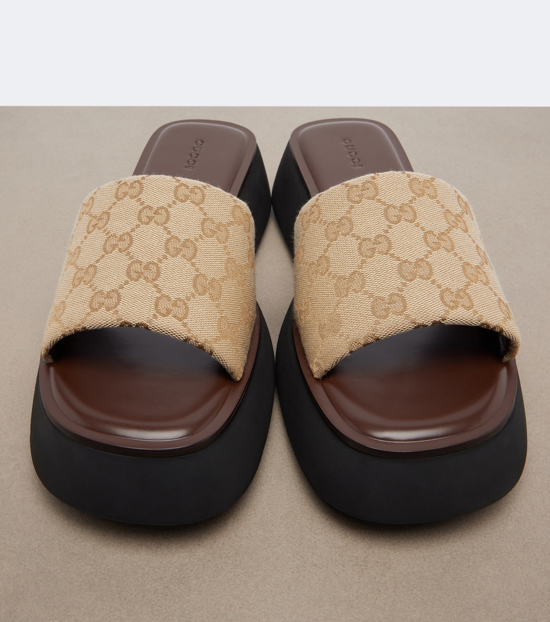 Gucci - GG canvas platform slides