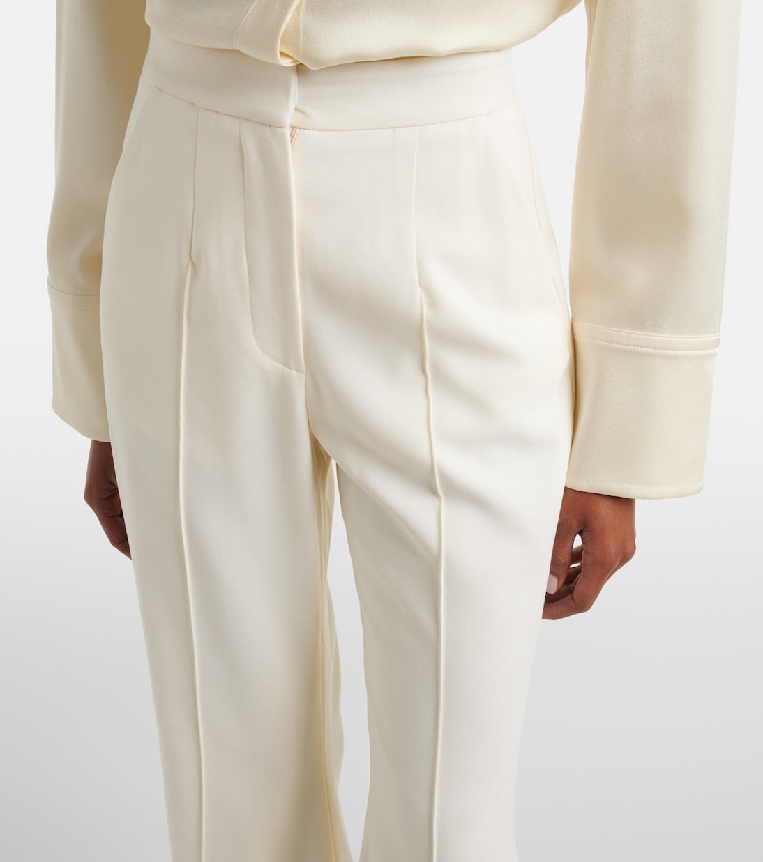 Costarellos - Daline wool-blend flared pants