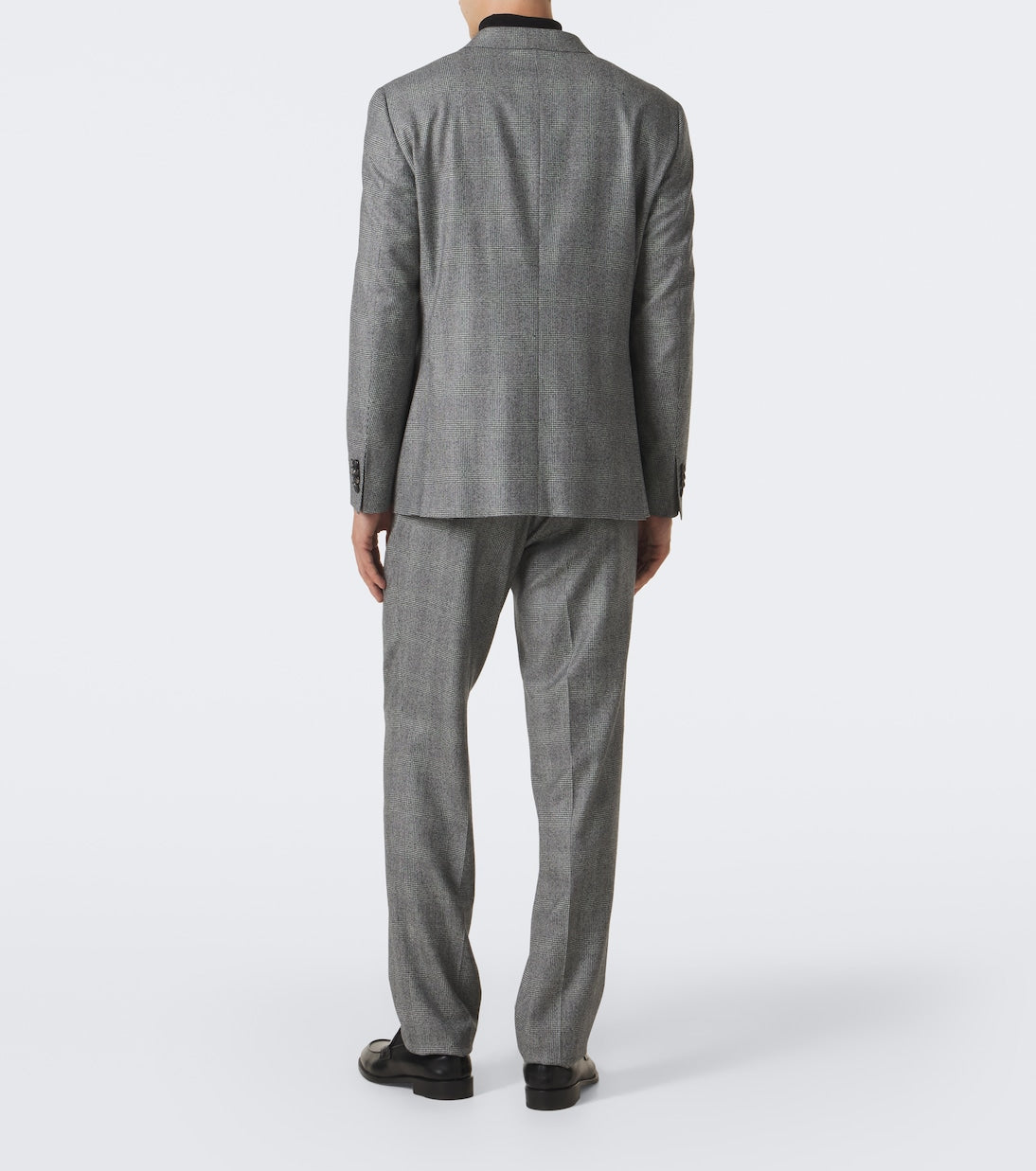 Canali - Checked double-breasted wool suit