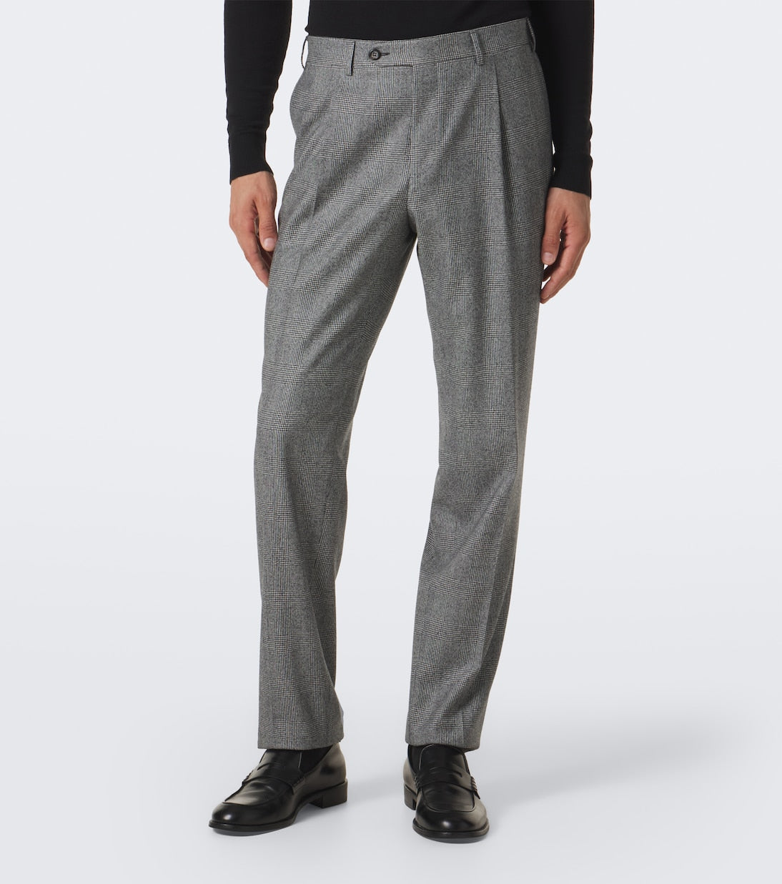 Canali - Checked double-breasted wool suit