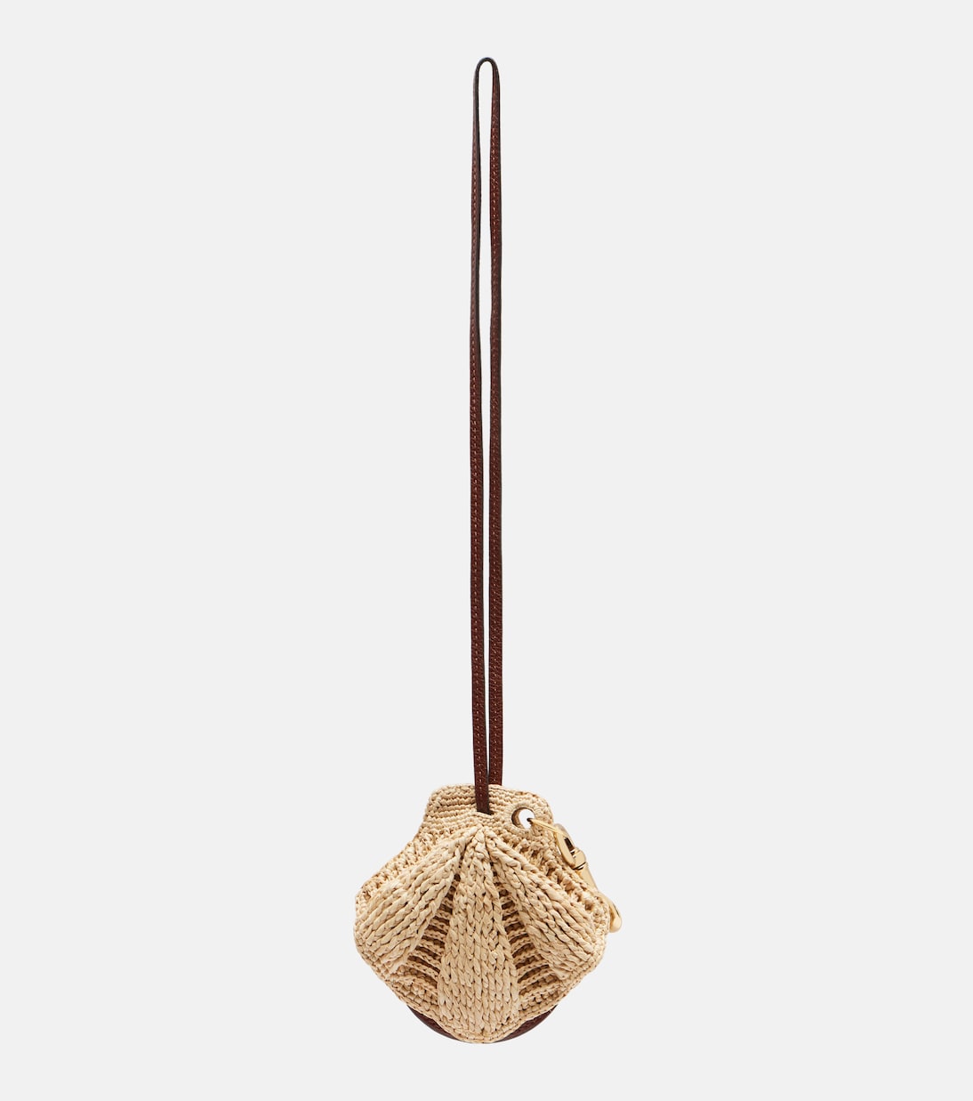 Chloé - Shell embellished raffia bag charm