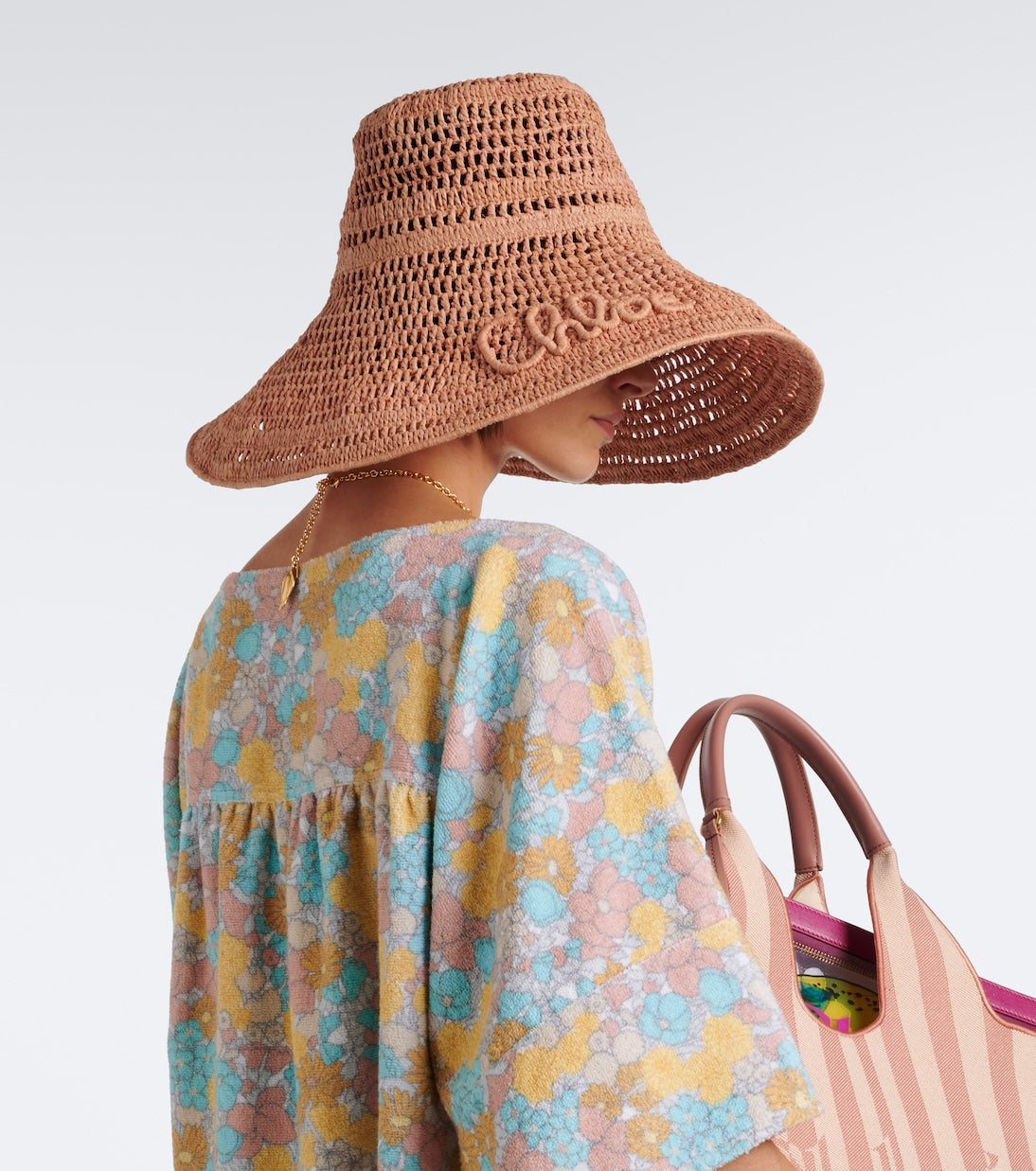 Chloé - Logo woven sun hat